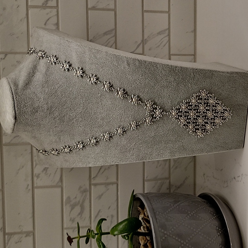 Vintage D'Orlan Silver-Tone Sunflower Necklace